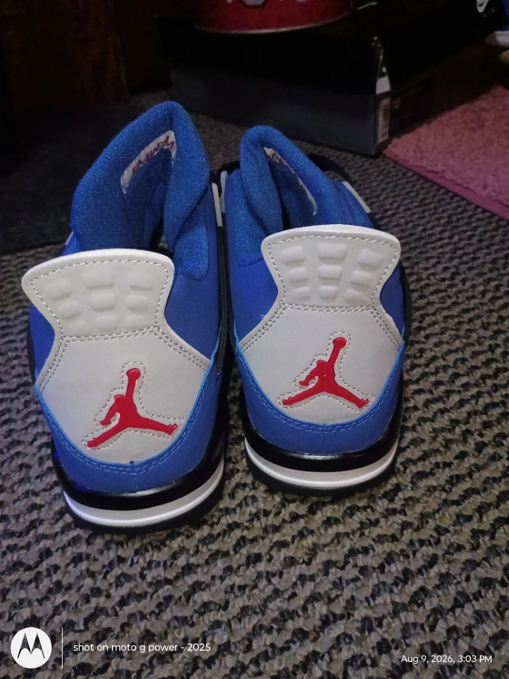 Jordan 4s Eminem Encore Mens Basketball Sneakers - Blue